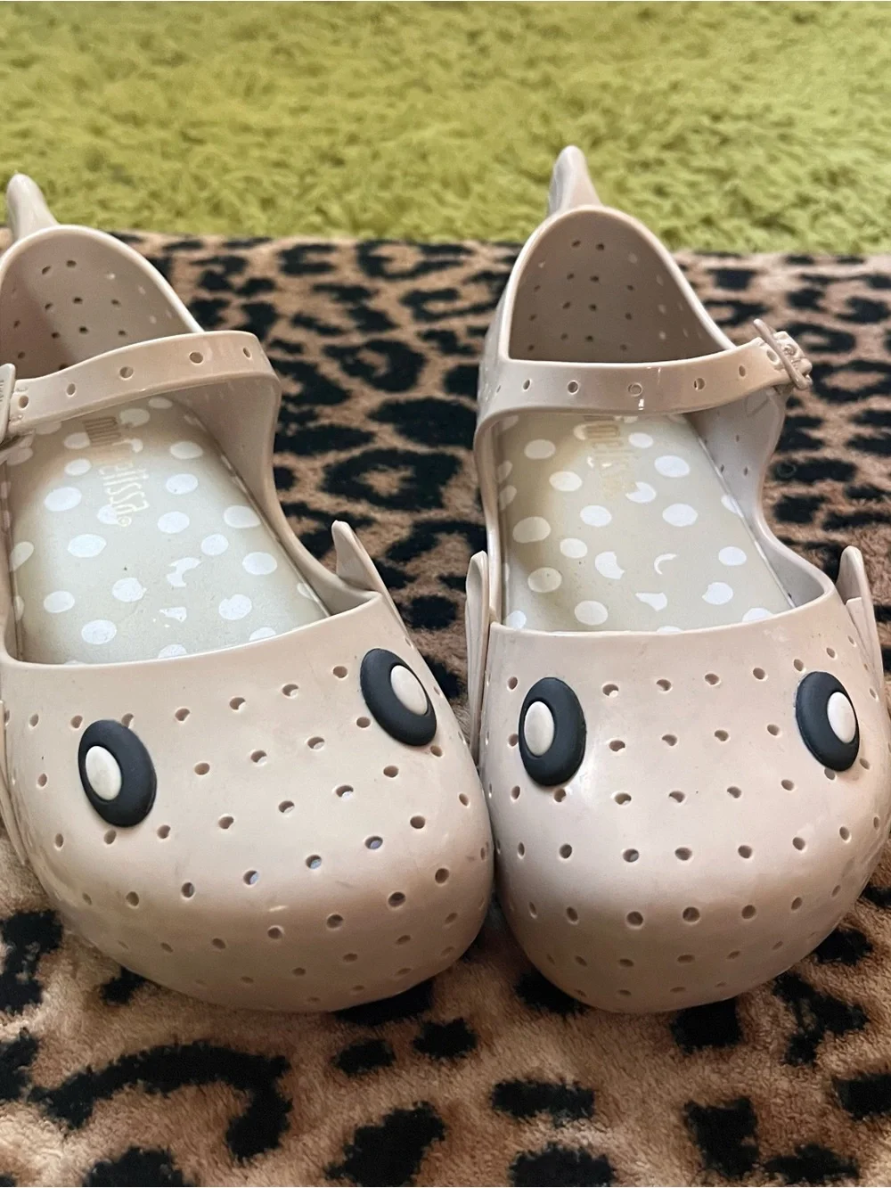 BEIGE MARY JANE JELLY FLAT | MINI MELISSA | SIZE 12